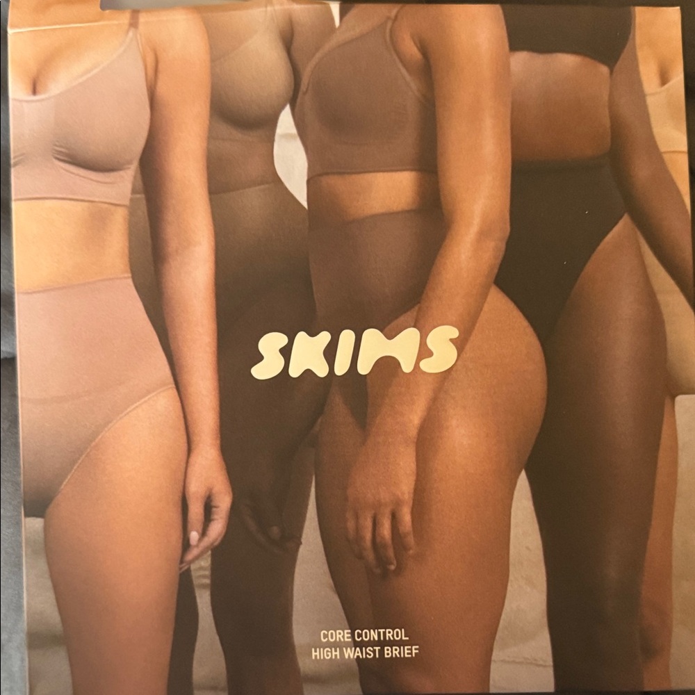 SKIMS High Waist Briefs in Onyx Compression Briefs with straps